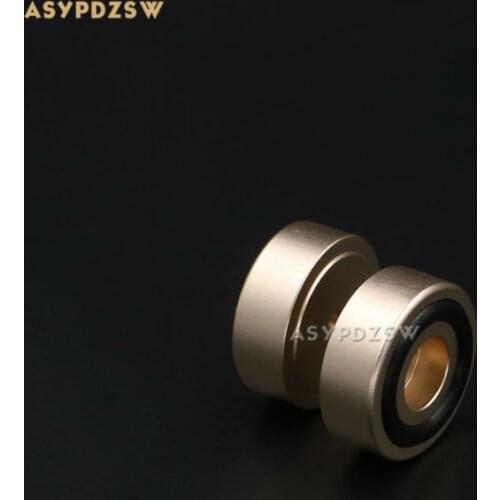 4PCS 30*12 B Style Sandblasting golden Aluminum amplifier Speaker damping pads Computer machine feet