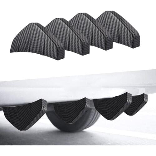 4Pcs Car Rear Diffuser,Rear Bumper Spoiler Diffuser Shark Fin Protect Cover Anti-Crash Accessories