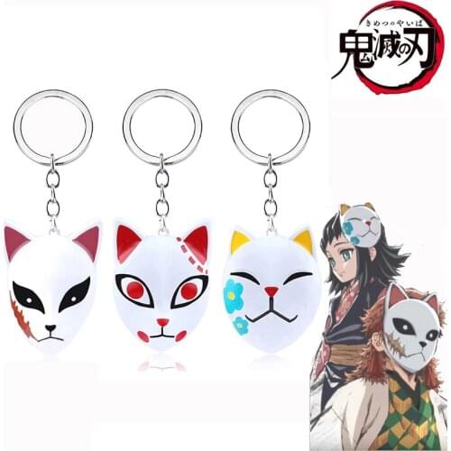 1Pcs Anime Demon Slayer Kimetsu No Yaiba Keychain Kamado Tanjirou Kamado-Nezuko Tomioka Giyuu Metal Key Chain