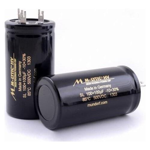 C-019 Original German Mundorf Mado 50uf + 50uf 500V tube amplifier filter electrolytic capacitor