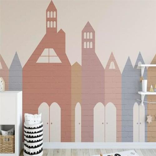Decorative wallpaper American style brick art house background wall painting
