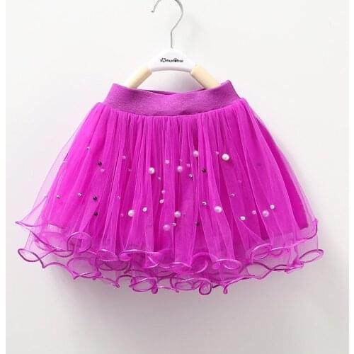 2021 Spring Autumn Summer Princess Girl Dance Skirt Solid School Girls Lace White Skirts Children Baby Toddler 2 4 6 8 10 12 14Y