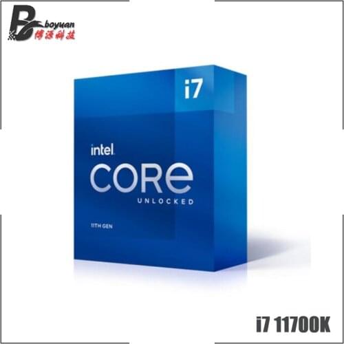 Intel Core i7-11700K i7 11700K 3.6 GHz Eight-Core 16-Thread CPU Processor L3=16M 125W LGA 1200 Need H410 B560 Z590 Motherboard