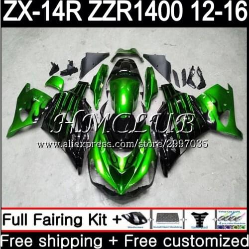 Kit For KAWASAKI NINJA ZX 14R ZZR 1400 ZX14R 12 13 14 15 16 73HC.14 ZZR1400 ZX-14R Green black 2012 2013 2014 2015 2016 Fairing