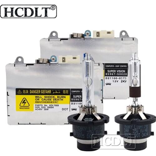 HCDLT 35W Yeaky D2S D4S Xenon Headlight Kit D2R D4R HID Ballast Control Unit 85967-50020 5500K 6500K 4500K Yeaky Xenon Lamp Bulb