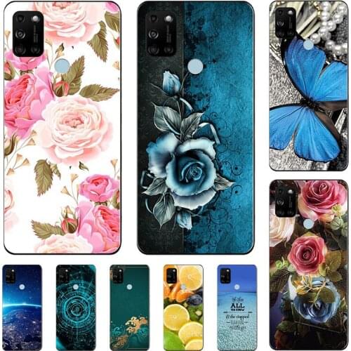 Fashion Flower Case For Wiko View 5 Plus View5 Cover Soft Silicone Cat Printing Capa Back Coque