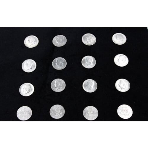 Coin Bomber (Half dollar Coin Version) by Johnny Wong Coin Magic Tricks,Stage Magic,Close Up,Illusion,mentalism,16pcs