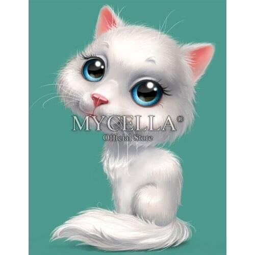 Cartoon,Full Round,Diamond Embroidery,Animal,Cat,5D,Diamond Painting,Cross Stitch,Diamond Mosaic,Needlework,Crafts,Christmas