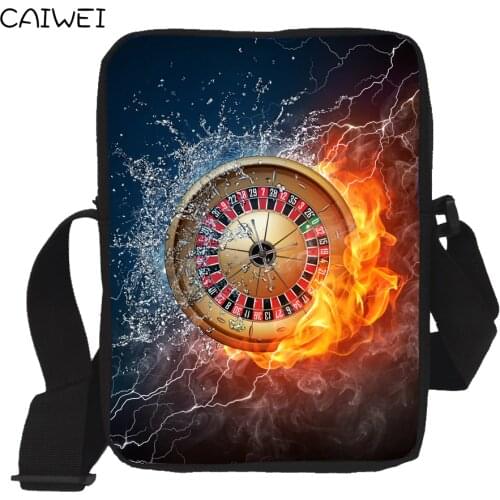 Men Casual Mini Messenger Bags Teenager Boys Fire Flame Prints Crossbody Schoolbags Kids Gift Bags Small Shoulder bookbag