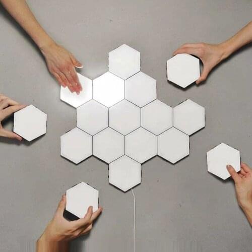 Wall Lamp Led Touch Switch AC220V 110V Quantum Light Creative DIY Honeycomb Lamp Interior Decoration For Home Night Light