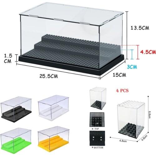 New Acrylic Transparent Assembly Display Case Figures Dustproof Box Building Blocks Model Plexiglass Showcase Bricks Kids Toys