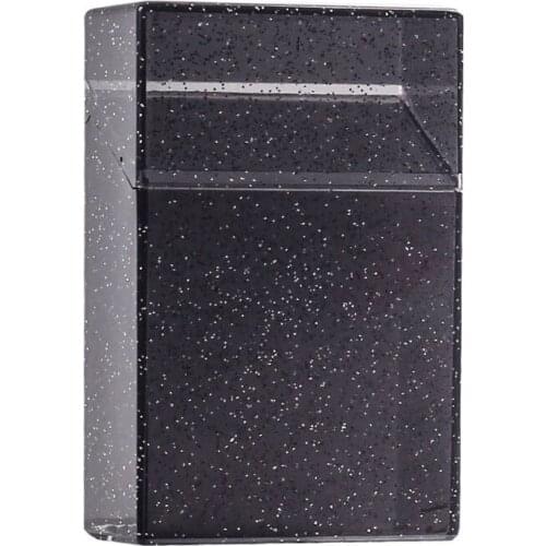 Plastic Clear Cigarette Case ( 20 Capacity) Shining Cigarettes Box Portable Cigarette Holder Container for Smoker 5 Colors