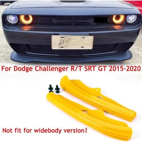 A Pair Car Front Bumper Lip Splitter Protector Spoiler Diffuser Fit For Dodge Challenger R/T SRT GT 2015-2020