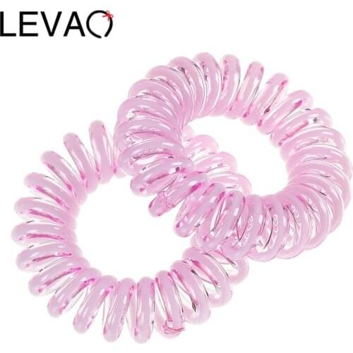 LEVAO 9Pcs Europe America Elastic Cord Spiral Hair Bands for Women Hair Accessories Candy colors Ponytail Holders Hair Ties