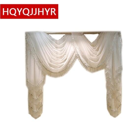Luxury elegant villa Valances custom made for living room bedroom kitchen hotel Not including Cloth curtain and tulle