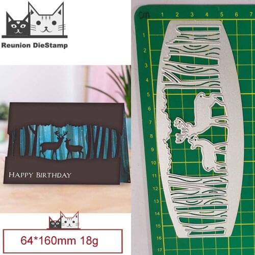 Christmas Elk Hollow Lace Metal Cutting Dies Decorative Scrapbooking Steel Craft Die Cut Embossing Paper Cards Stencils 2021