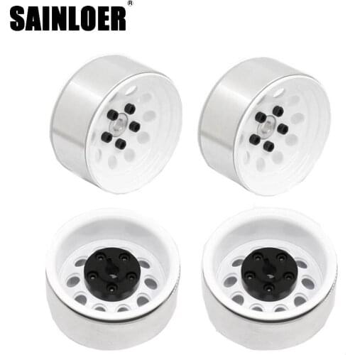 SAINLOER 4PCS RC Crawler 1:10 Metal Wheel Rim 1.9 Inch BEADLOCK for 1/10 Axial SCX10 AXI03007 Traxxas TRX-4 TAMIYA CC01 D90 D110