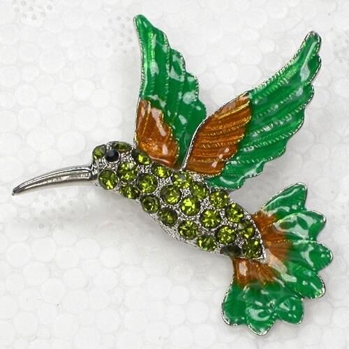 Rhinestone Enamel Bird Pin brooches Corsage Jewelry gift C2107 K1