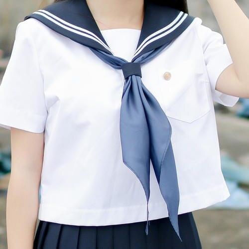 [triangle scarf] sailors jacket scarf with pure Japanese JK uniform large bow tie