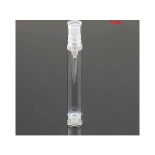 Hot 15ML clean airless bottle plastic lotion bottle vacuum bottle with airless pump Refillable Bottles CONTAINER FOR COSMETIC