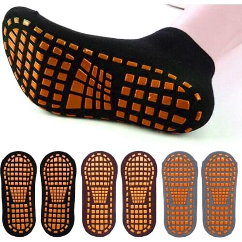 Adult Anti Skid Yoga Trampoline Playground Sports Breathable Cotton Floor Socks Fitness Equipment Accessories