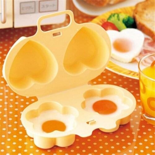 Flower & Heart Shaped Microwave Egg Cooking Molds Egg Steamer Perfect for English Muffin, Egg Sandwich