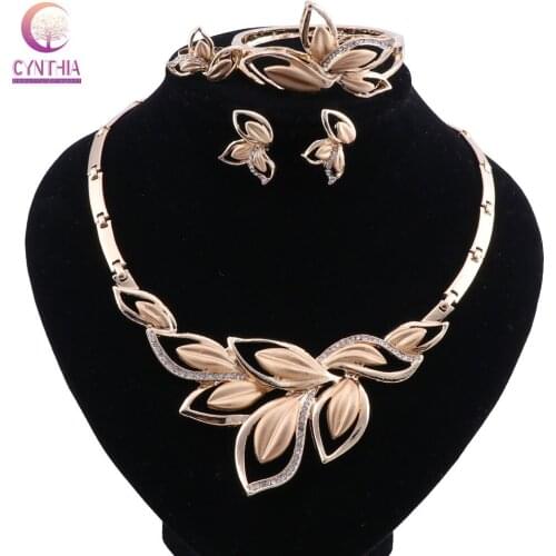 CYNTHIA Jewelry Sets For Women Crystal African Beads Jewelry Set Necklace Earring Luxury Nigeria Wedding Dubai Jewelry Sets