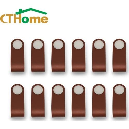 12x Cabinet Handles Handmade Leather Dresser Drawer Knobs Pulls Door Handle Kitchen PuKnob net Leather Handle Pull Knob