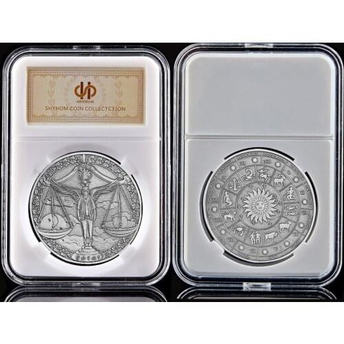 2020 Constellation Zodiac Libra Embossed Token Collectible Zodiac Coin W/ Hard Acrylic Capsule