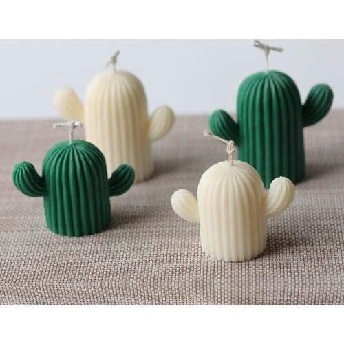 3d Simulation Plant Cactus Silicone Mold Fairy Pillar Candle Plaster Silicone Mold Succulent Candle Molds For Plaster Home Decor