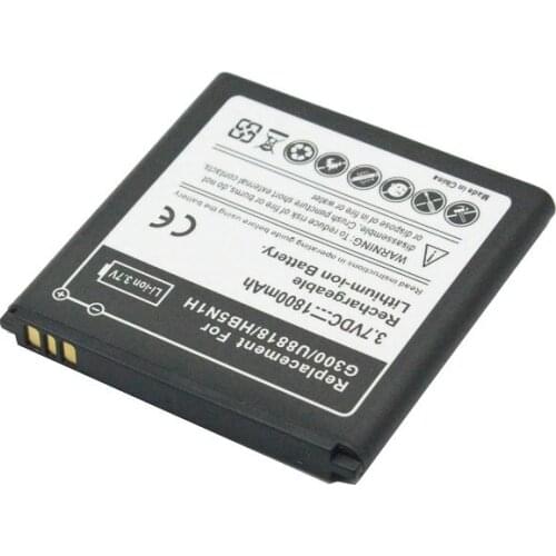 5pcs/lot 1800mAh HB5N1H Replacement Battery For Huawei Ascend G300 G305T C8812 U8815 U8818 T8828 U8825 + Tracking Code