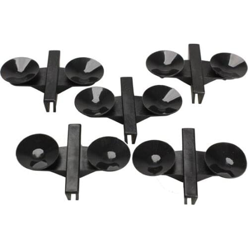 5x Black Plastic Divider Sheet Holder Suction Cups for Aquarium Fish Tank