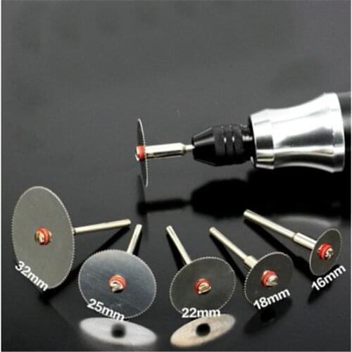 6pcs/setsliced Metal Cutting Discs With 1 Mandrel For Dremel Rotary Tools 16 18 22 25 32mm Cutting Discs