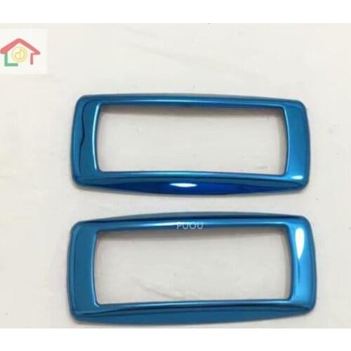 Car stainless steel Inner back rear tail read reading switch light lamp frame trim panel For Skoda Karoq 2017 2018 2019 2020