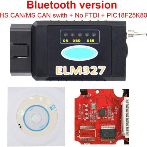 ELM 327 V1.5 USB ELM327 PIC18F25K80 CH340 FORScan For Ford HS-CAN/MS-CAN Switch obd obd2 USB Scanner Car Diagnostic Auto Tool