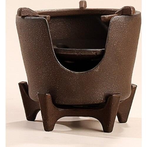 Mini cast iron charcoal barbecue grill table BBQ heating insulating cooking tea stove home portable outdoor 003-12