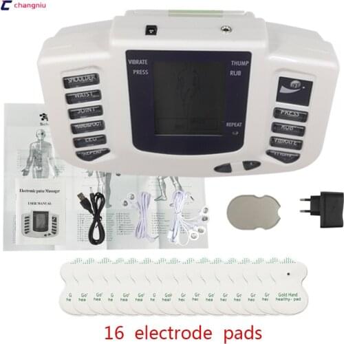 Electrical Stimulator Full Body Relax Muscle Therapy Massager Massage Pulse tens Acupuncture Health Care Slimming Machine 16pads