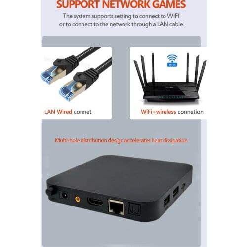 Emulator Fighting Box 3D 4K 64bit HDMI Mini Arcade Video Game Console Retro 1800 Game for Super Nintendo for N64 for PSP for PS1