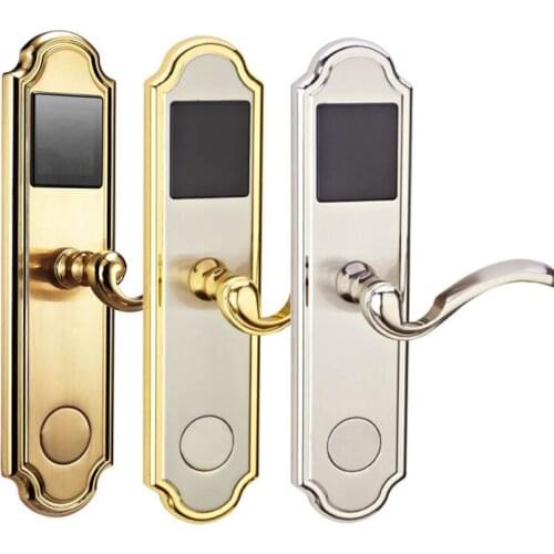 Good Quality Electronic Door Lock Stainless Steel Swipe Card Unlock for Hotel Lock Access System HM-208 Home Security Door Lock