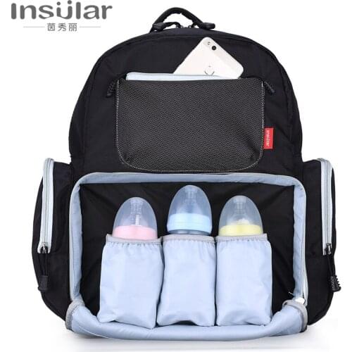 Insular Baby Diaper Bag Mummy Maternity Nappy Bag Large Capacity Baby Bag women Travel Backpack Designer Insulation Nursing bags