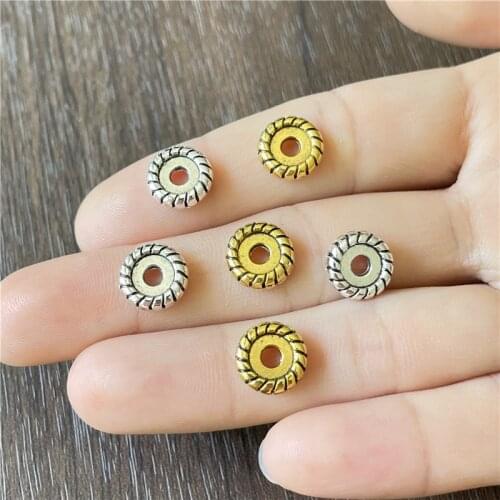 JunKang 20pcs 10mm round spacer connectors for jewelry making DIY handmade bracelet necklace accessories material wholesale