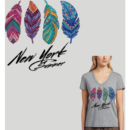 Colorful Dreamcatcher Patches For Clothing DIY Women T-shirt Jeans Iron On Transfers Sticker On Clothes Accessory Decoration 003