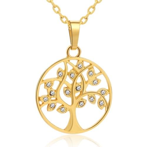 SONYA Statement Necklace Gold/silver Color Tree Of Life Pendant & Necklace For Women Jewelry Accessories collier Bijoux femme