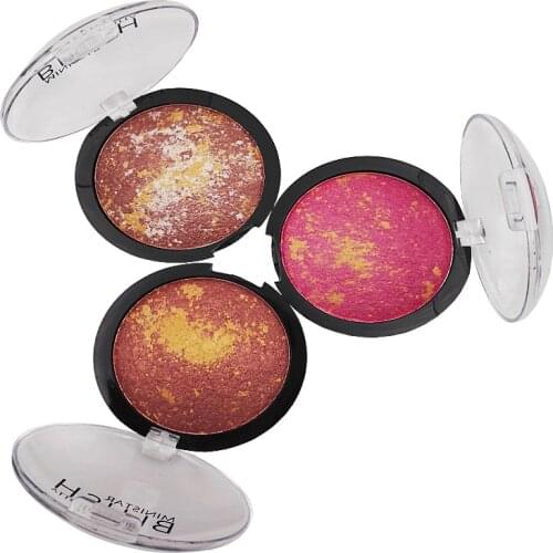 Ministar face makeup baked blush palette 8 colors waterproof long lasting mixed color bronzer contour blusher powder MT007