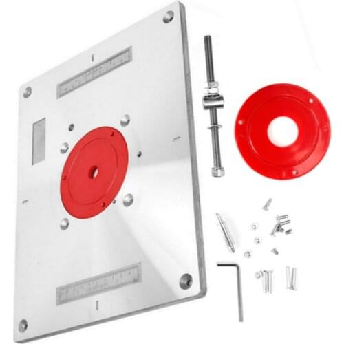 Multi-functional Aluminum Alloy Router Table Insert Plate Trimmer Engraving Machine Woodworking Bench Router Plate