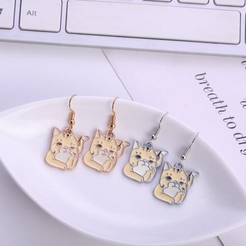 Fashion cute pet cat earrings new cartoon earrings earrings womens party dinner jewelry decoration gifts