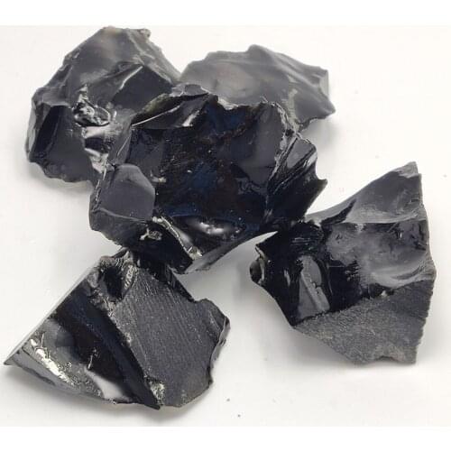 Natural Raw Black Obsidian Quartz Stones Rough Rock Crystals Metaphysical Reiki Healing Size Energy Healing Stone