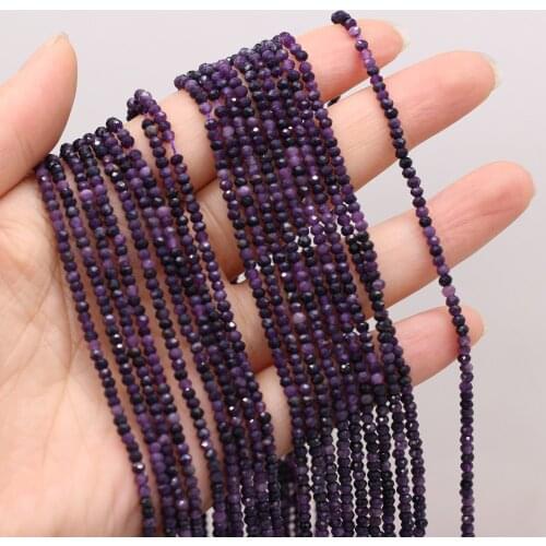 New Style Natural Stone Bead Section Purple Fluorite Small Beads For DIY Jewelry Making Necklace Bracelet Earrings Accessory