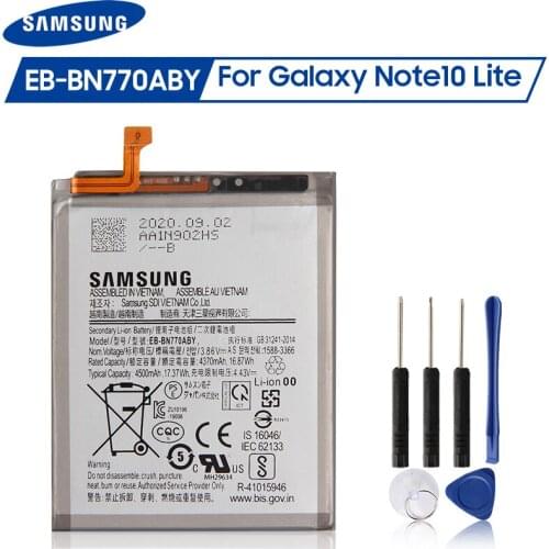 Original Samsung Battery EB-BN770ABY For Samsung Galaxy Note10 Lite Genuine Battery 4500mAh