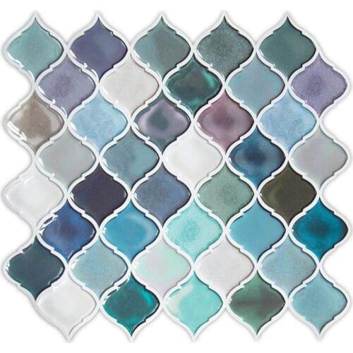 3D Grid Hexagon Oil Proof Sticker Kitchen Stove Cabinet Waterproof Adhesive Silver Vinyl Wall Sticker DIY Wallpaper